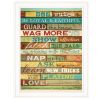 "Dog Rules" By Marla Rae; Ready to Hang Framed Print; White Frame