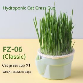 Cat Grass Cup Soilless Hydroponic Seed Spit Hair Ball Snacks (Option: Cat Grass Cup Wheat Seeds)