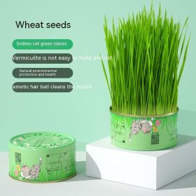 Cat Grass Cup Soilless Hydroponic Seed Spit Hair Ball Snacks (Option: Cat Grass Can Wheat Seeds)