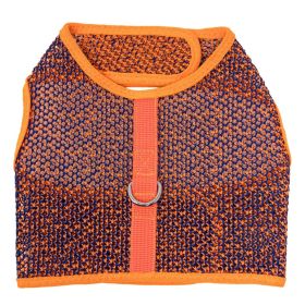 Active Mesh Dog Harness with Leash - Orange & Blue (size: X-Small)