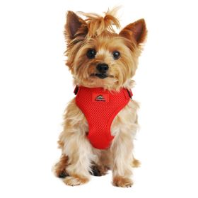 Wrap and Snap Choke Free Dog Harness by Doggie Design - Flame Red (size: X-Small)
