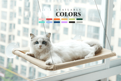 Cat House Hammock Window Bed For Cats Cushion Hanging Window Bed With Blanket Home Pet Nesk Supplies Dog Mat Sleep Accessories (Color: black, size: Only Cat Bed)
