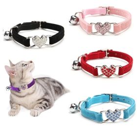 Pet Collar Adjustable Soft Collar With Bell For Dogs Kitten Cats (Color: yellow, size: one-size)