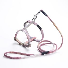 Adjustable Pet Cat Gradient Color Hand Holding Rope (Option: Algae Yellow-S)