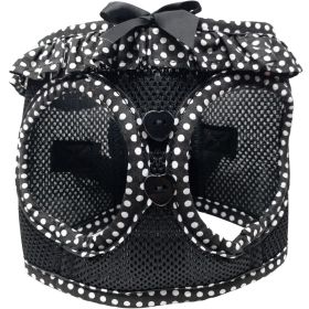American River Choke Free Dog Harness Polka Dot Collection - Black and White Polka Dot (size: X-Large)