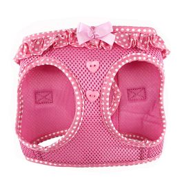 American River Choke Free Dog Harness Polka Dot Collection - Pink Polka Dot (size: 3X-Large)