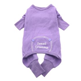 Sweet Dreams Thermal Dog Pajamas - Lilac (size: X-Large)