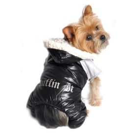 Ruffin It Dog Snowsuit Harness - Black and Gray (size: large)