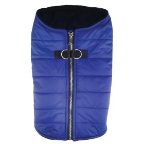 Zip-up Dog Puffer Vest - Navy Blue (size: X-Large)