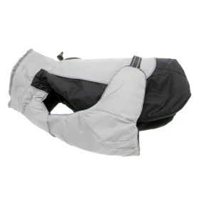 Alpine All-Weather Dog Coat - Black and Gray (size: large)