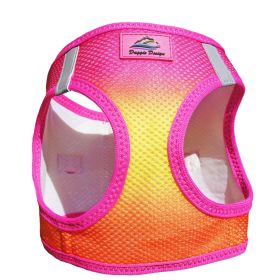American River Choke Free Dog Harness Ombre Collection - Raspberry Pink and Orange (size: medium)