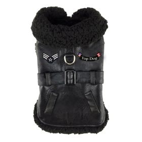 Top Dog Flight Harness Coat by Doggie Design - Black (size: large)