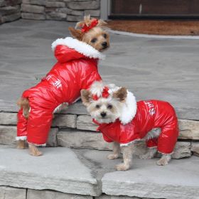 Ruffin It Dog Snowsuit Harness - Red (size: medium)