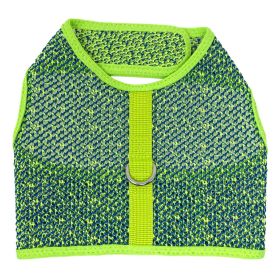 Active Mesh Dog Harness with Leash - Neon Green & Blue (size: small)