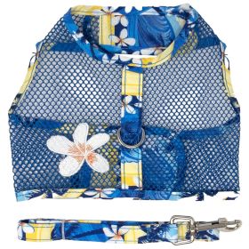 Cool Mesh Dog Harness with Leash - Catching Waves (size: small)