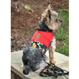 Gingerbread Fabric Harness with Matching Leash (size: medium)