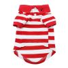 Striped Dog Polo - Flame Scarlet Red and White