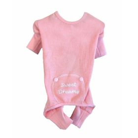 Sweet Dreams Thermal Dog Pajamas - Pink (size: small)