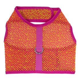 Active Mesh Dog Harness with Leash - Pink & Yellow (size: medium)