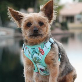Wrap and Snap Choke Free Dog Harness by Doggie Design - Surfboards and Palms (size: X-Small)